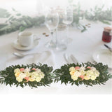 Maxbell Artificial Floral Swag Wedding Arch Flowers for Arch Garden Background White