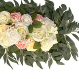Maxbell Artificial Floral Swag Wedding Arch Flowers for Arch Garden Background White