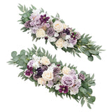 Maxbell Artificial Floral Swag Wedding Arch Flowers for Arch Garden Background Purple