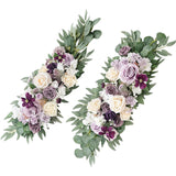Maxbell Artificial Floral Swag Wedding Arch Flowers for Arch Garden Background Purple