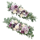 Maxbell Artificial Floral Swag Wedding Arch Flowers for Arch Garden Background Purple