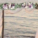 Maxbell Artificial Floral Swag Wedding Arch Flowers for Arch Garden Background Purple
