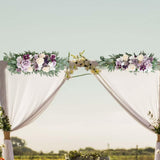 Maxbell Artificial Floral Swag Wedding Arch Flowers for Arch Garden Background Purple