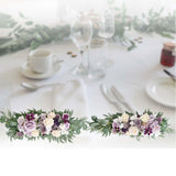 Maxbell Artificial Floral Swag Wedding Arch Flowers for Arch Garden Background Purple