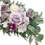 Maxbell Artificial Floral Swag Wedding Arch Flowers for Arch Garden Background Purple
