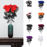 Maxbell Polyester Roses Halloween Table Centerpieces Party Decor black