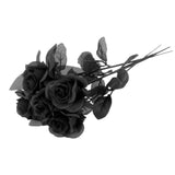 Maxbell Polyester Roses Halloween Table Centerpieces Party Decor black