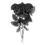 Maxbell Polyester Roses Halloween Table Centerpieces Party Decor black