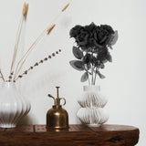 Maxbell Polyester Roses Halloween Table Centerpieces Party Decor black