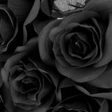 Maxbell Polyester Roses Halloween Table Centerpieces Party Decor black