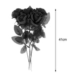Maxbell Polyester Roses Halloween Table Centerpieces Party Decor black