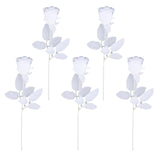 Maxbell Polyester Roses Halloween Table Centerpieces Party Decor all white