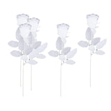 Maxbell Polyester Roses Halloween Table Centerpieces Party Decor all white