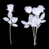 Maxbell Polyester Roses Halloween Table Centerpieces Party Decor all white