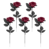Maxbell Polyester Roses Halloween Table Centerpieces Party Decor dark red