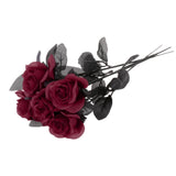 Maxbell Polyester Roses Halloween Table Centerpieces Party Decor dark red