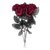 Maxbell Polyester Roses Halloween Table Centerpieces Party Decor dark red