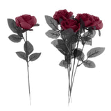 Maxbell Polyester Roses Halloween Table Centerpieces Party Decor dark red