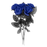 Maxbell Polyester Roses Halloween Table Centerpieces Party Decor blue