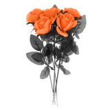 Maxbell Polyester Roses Halloween Table Centerpieces Party Decor orange
