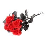 Maxbell Polyester Roses Halloween Table Centerpieces Party Decor red