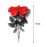Maxbell Polyester Roses Halloween Table Centerpieces Party Decor red