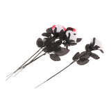 Maxbell Polyester Roses Halloween Table Centerpieces Party Decor white and red