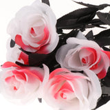 Maxbell Polyester Roses Halloween Table Centerpieces Party Decor white and red