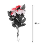Maxbell Polyester Roses Halloween Table Centerpieces Party Decor white and red