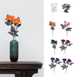 Maxbell Artificial Roses with Eyeballs Halloween Costume Party black