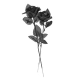 Maxbell Artificial Roses with Eyeballs Halloween Costume Party black