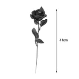 Maxbell Artificial Roses with Eyeballs Halloween Costume Party black