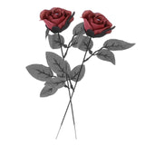 Maxbell Artificial Roses with Eyeballs Halloween Costume Party red