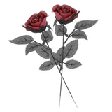 Maxbell Artificial Roses with Eyeballs Halloween Costume Party red