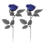 Maxbell Artificial Roses with Eyeballs Halloween Costume Party blue