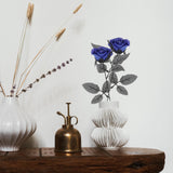 Maxbell Artificial Roses with Eyeballs Halloween Costume Party blue
