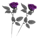 Maxbell Artificial Roses with Eyeballs Halloween Costume Party purple