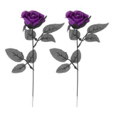 Maxbell Artificial Roses with Eyeballs Halloween Costume Party purple