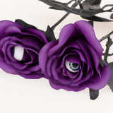 Maxbell Artificial Roses with Eyeballs Halloween Costume Party purple