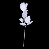Maxbell Artificial Roses with Eyeballs Halloween Costume Party white
