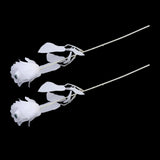 Maxbell Artificial Roses with Eyeballs Halloween Costume Party white
