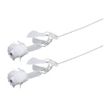Maxbell Artificial Roses with Eyeballs Halloween Costume Party white