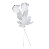 Maxbell Artificial Roses with Eyeballs Halloween Costume Party white