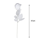 Maxbell Artificial Roses with Eyeballs Halloween Costume Party white
