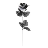 Maxbell Artificial Roses with Eyeballs Halloween Costume Party black with white