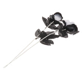 Maxbell Artificial Roses with Eyeballs Halloween Costume Party black with white