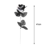 Maxbell Artificial Roses with Eyeballs Halloween Costume Party black with white