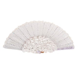 Maxbell Floral Hand Fans Church Wedding Fan Lace Fan for Handmade Decor