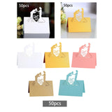 Maxbell 50Pcs Wedding Place Cards Mark Card Elegant for Restaurant Anniversary Decor White