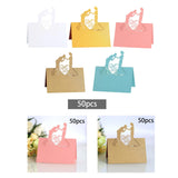 Maxbell 50Pcs Wedding Place Cards Mark Card Elegant for Restaurant Anniversary Decor White